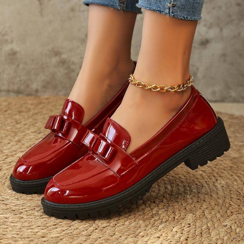 Übergröße Schuhe Damen Slipper Damen High Heel Klassiker Büro Pumps Damen Runde Zehe Schleife Niedriger Absatz Slip-on Schuhe Damen 41 von Joom DACH