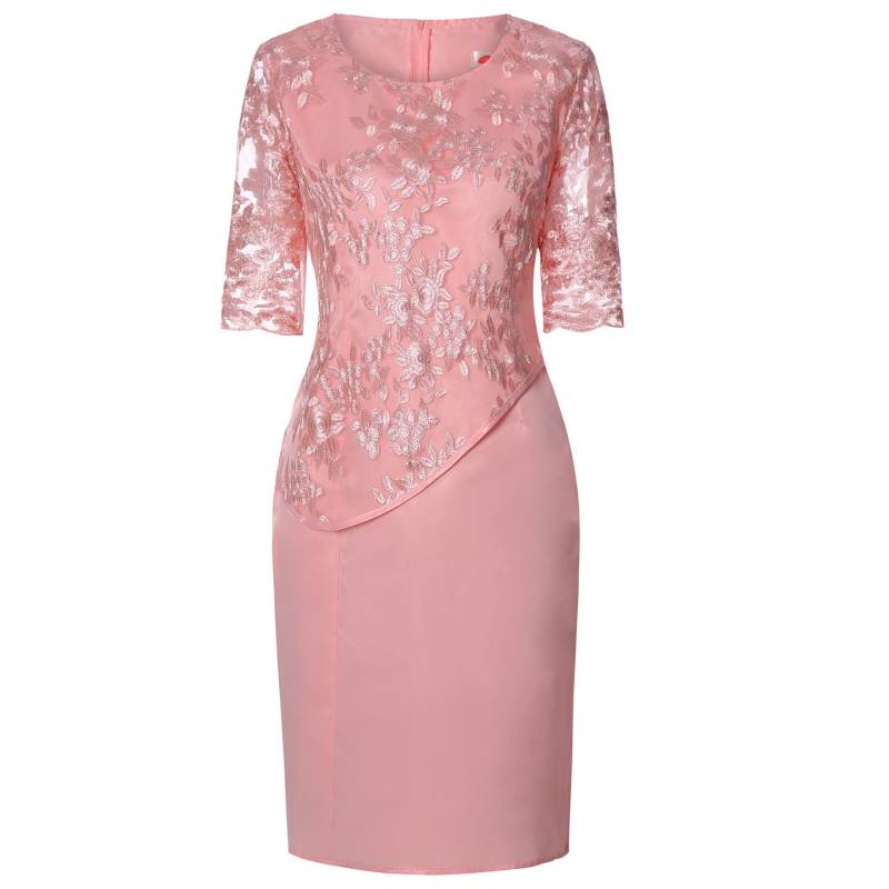 Übergröße Spitzenmode Abendkleid für Damen – Elegantes und Trendiges Design 3X-Large rosa Übergröße Spitzenmode Abendkleid für Damen – Elegantes und Trendiges Design 3X-Large rosa von Joom DACH