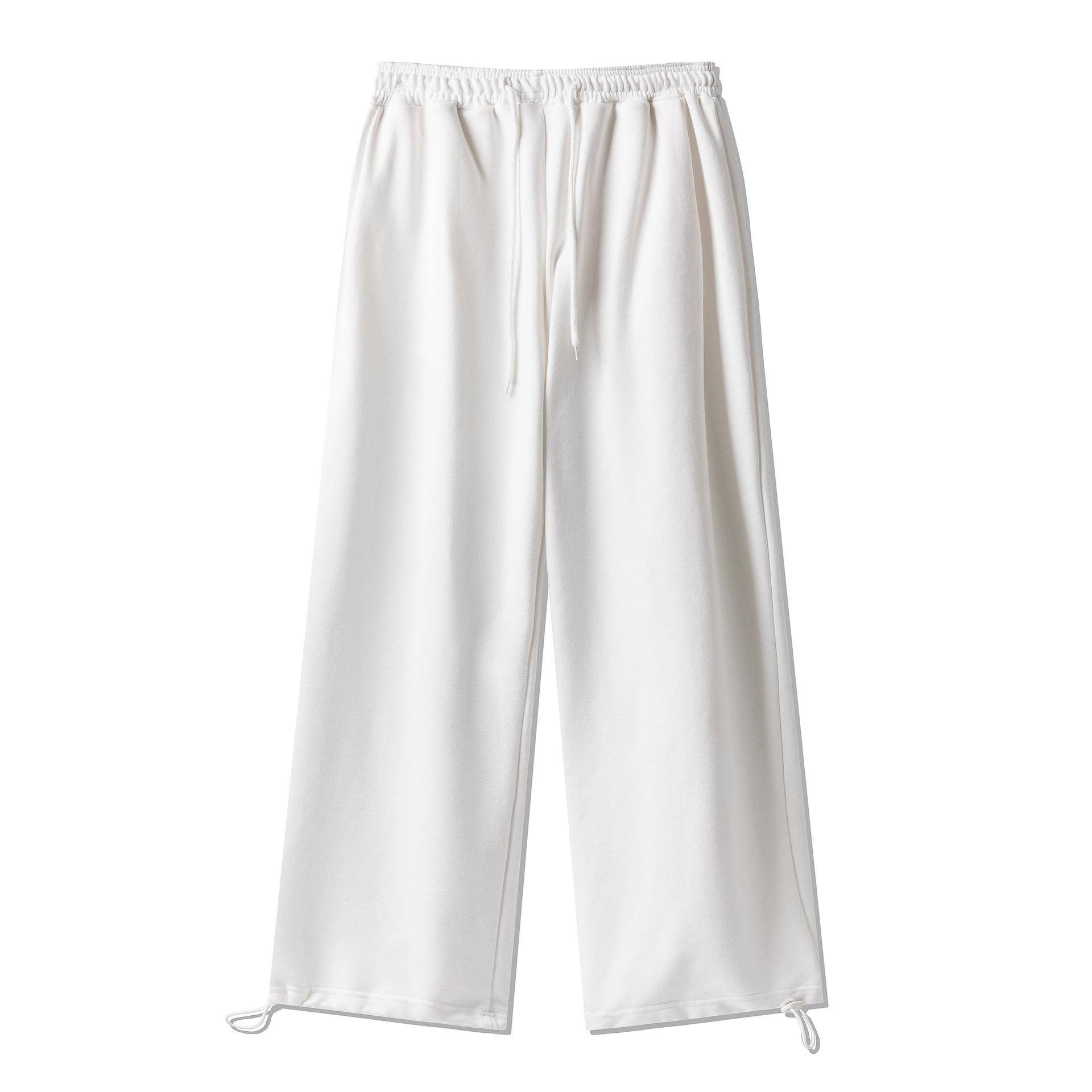 Übergroße Baggy-Hose aus Baumwolle für Herren und Damen, weiße Freizeithose, Kordelzug, Jogginghose, Sporthose für Männer S weiß von Joom DACH