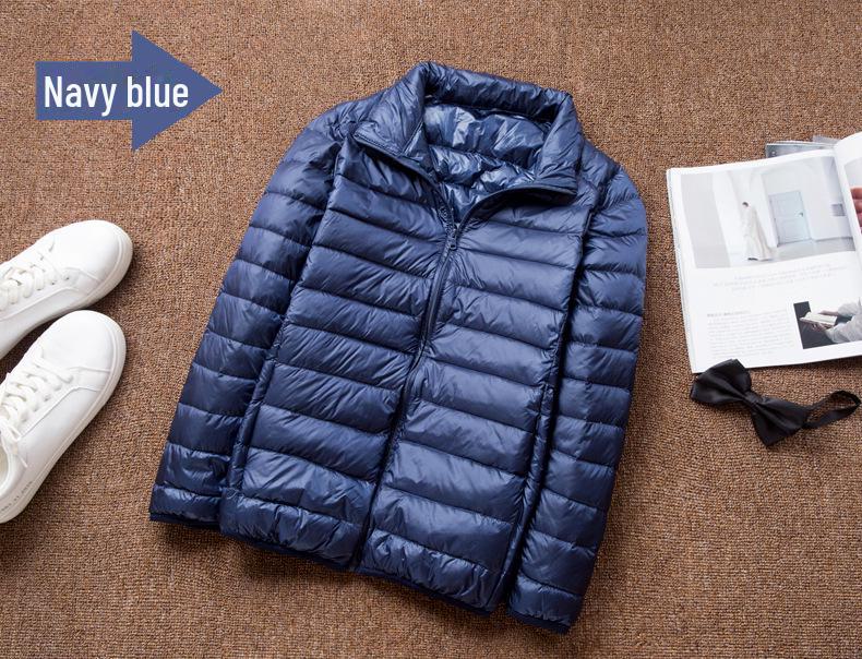 Übergroße Daunenjacke mit Kapuze für Herren – kurz, dünn, Stehkragen, große Größe 5XL von Joom DACH