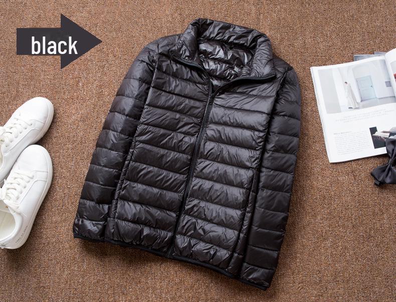 Übergroße Daunenjacke mit Kapuze für Herren – kurz, dünn, Stehkragen, große Größe Additional Shipping for Remote Areas von Joom DACH