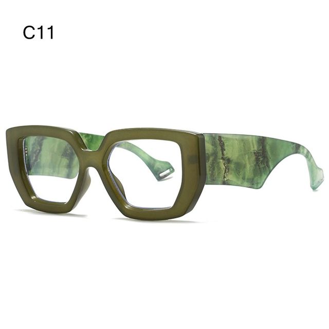 Übergroße Dicke Rahmen Blau Licht Gläser Retro Für Frauen Männer Mode Schwarze Brille Quadratische Computer Brillen Brille von Joom DACH