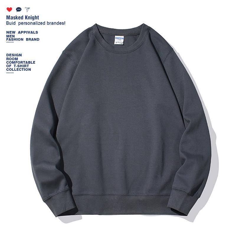 Übergroßes Herren-Sweatshirt mit überschnittenen Schultern, locker, lässig, einfarbig, Rundhalsausschnitt (Für bis zu 136 kg geeignet) 5XL dunkelgraue von Joom DACH