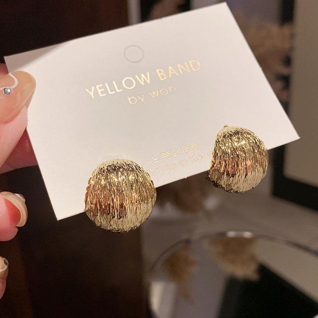 Übertriebenes Design, gebürstete Metallohrringe für Frauen, koreanische Gothic-Ohrhänger, Mädchen, schlichter Modeschmuck von Joom DACH