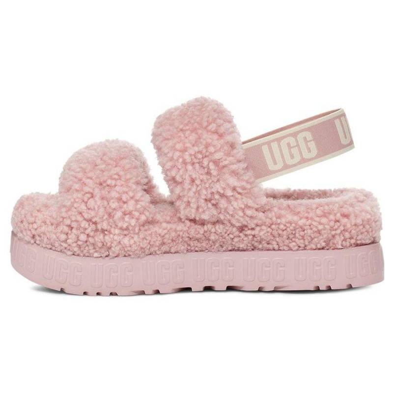 UGG Oh Fluffita Lammfell Pantoletten Damen Sandalen Rosé-Grau 1120876-RSGRY 39 von Joom DACH