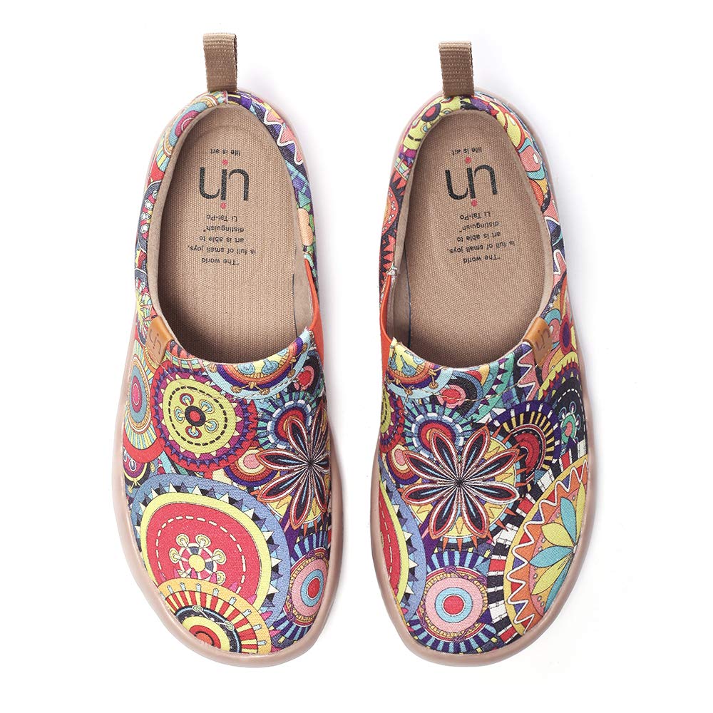 UIN Canvas Walking Casual Niedlich Blume Größe Damen Slip-On Sneakers, Leichtgewicht, Schuhe, Schuhe, Bequem, Bequem, Stilvoll, Slipper, Geschenk, von Joom DACH