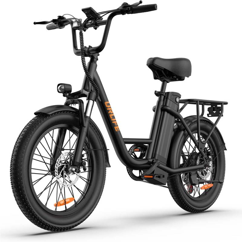 URLIFE E20 Multi-Terrain Elektrofahrrad für Erwachsene 48V13Ah Akku 500W Motor E-Bike 20 Zoll Fat Tires Urbanes Pendeln Elektrofahrrad mit TowSeat schwarz von Joom DACH