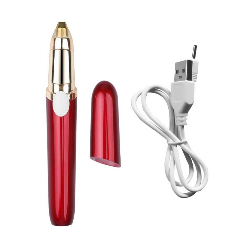USB Aufladbare Elektrische Augenbraue Trimmer Rasierer Haar Entfernung Tragbare Make-Up Werkzeuge Frauen Epilierer Gesicht Kinn Lip Nase Haar Entferner rot von Joom DACH