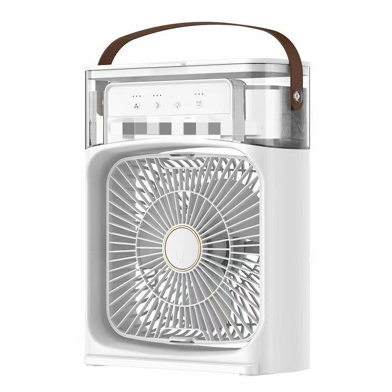 USB-Elektroventilator, Klimaanlagen, tragbarer Kühlventilator, LED-Nachtlicht, Wassernebel, Spaß, 3-in-1-Luftbefeuchter für Zuhause weiß von Joom DACH