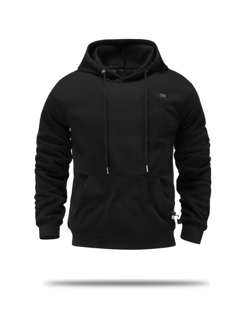 USB beheizter Hoodie mit thermischen Wärmezonen, leichte, fleecegefütterte Winterjacke für Männer und Frauen 5XL schwarz von Joom DACH