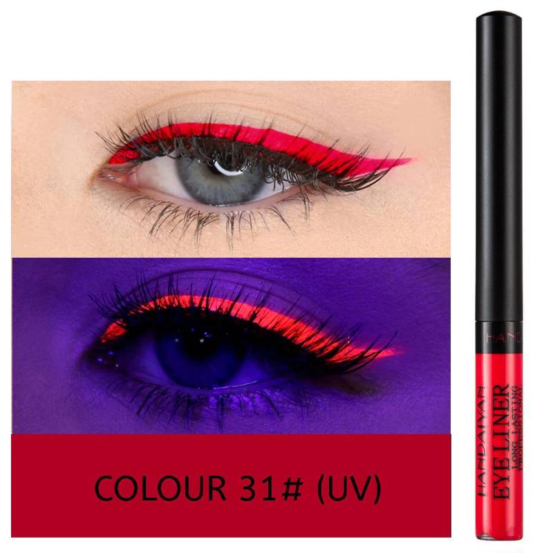 UV-Licht Neon Eyeliner Stift Augen Make-up Rot Wasserdicht Flüssig Farbe Eyeliner Stift Make-up Kosmetik Gelb Matt Lila Stift 31#（uv） von Joom DACH