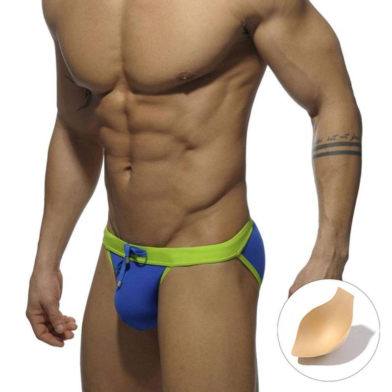 UXH Marke Männer Schwimmen Tanga Slips Niedrige Taille Bade Suilt Bademode Strand Tragen Bräunen Surfen XL blau von Joom DACH