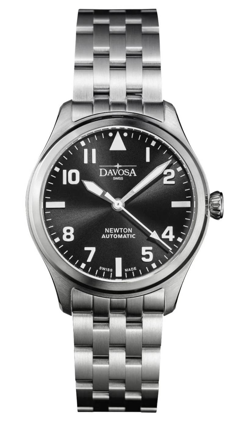 Uhr IWAWP Mechanische Automatische Wicklung Power Reserve Newton Pilot Auto Silber [Davosa] 161.530.50 Herren graue von Joom DACH