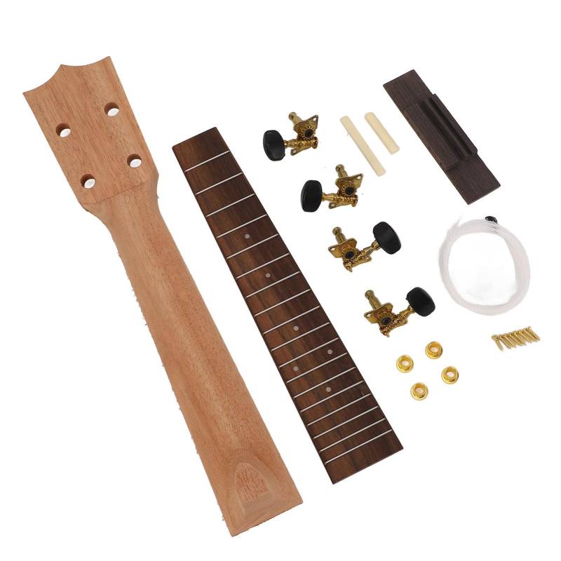 Ukulele Hals Griffbrett Ersatzset Hals Saiten Knöpfe Steg Palisander Griffbrett Set für 23 von Joom DACH