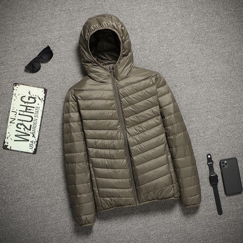 Ultradünne, kältebeständige, leichte Daunenjacke für Herren, Größe L 4XL (for 165-180 jin) von Joom DACH