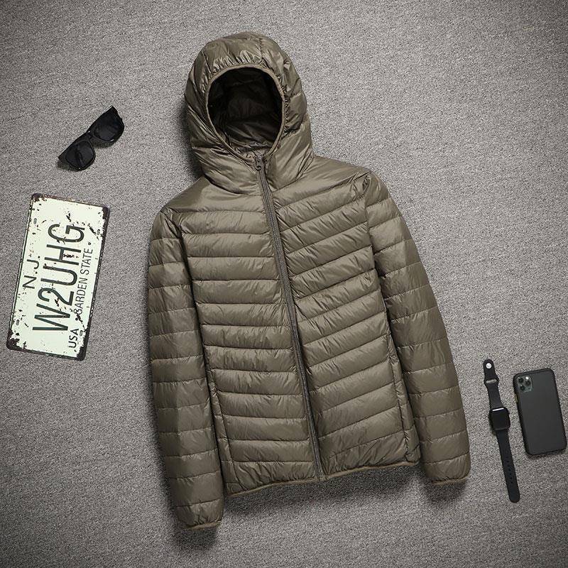 Ultradünne, kältebeständige, leichte Daunenjacke für Herren, Größe L 5XL (for 180-200 jin) von Joom DACH