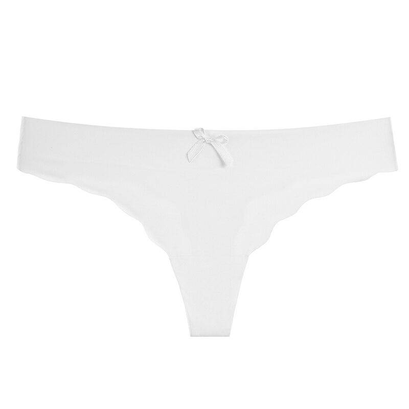 Ultradünne, nahtlose Damenhöschen, niedrige Taille, Tangas, unsichtbare G-String-Slips, Unterwäsche für Damen und Mädchen M weiß von Joom DACH