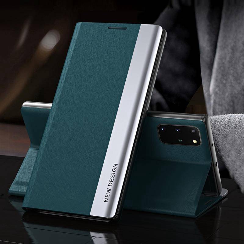Ultradünne, plattierte Klapphülle für iPhone 13 12 11 Pro XR Xs Max Samsung Xiaomi OPPO VIVO Huawei PU-Leder + PC Wallet Stand Cover Samsung S21 FE von Joom DACH