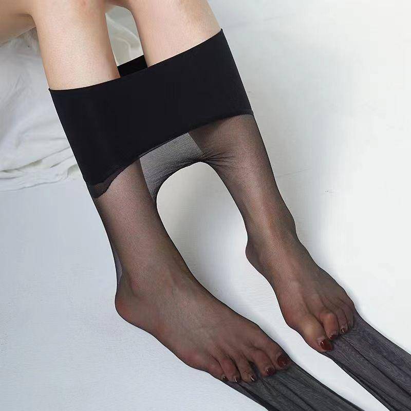 Ultradünne nahtlose Strümpfe mit hoher Taille für Damen – seidige Strumpfhosen in großer Größe L (Height 160-185, Weight 80-150) von Joom DACH