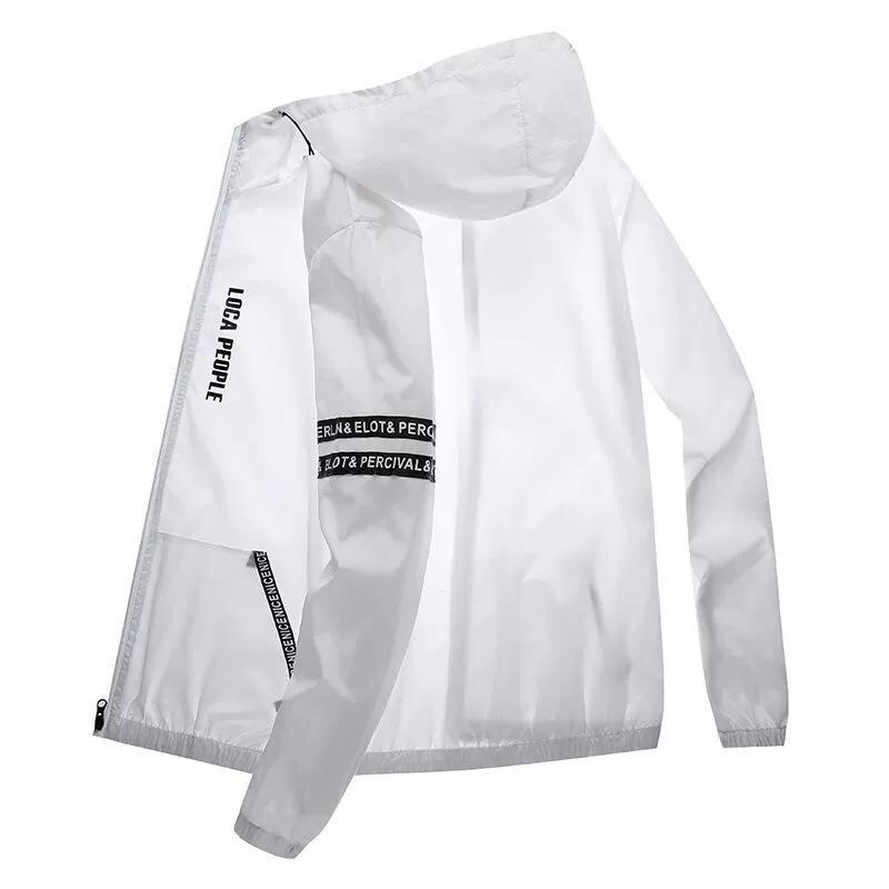 Ultradünne wasserdichte Sonnenschutzkleidung Sommer Schnelltrocknende Fahrradjacke Männer Frauen Laufen Camping Atmungsaktiver Mantel XL weiß von Joom DACH