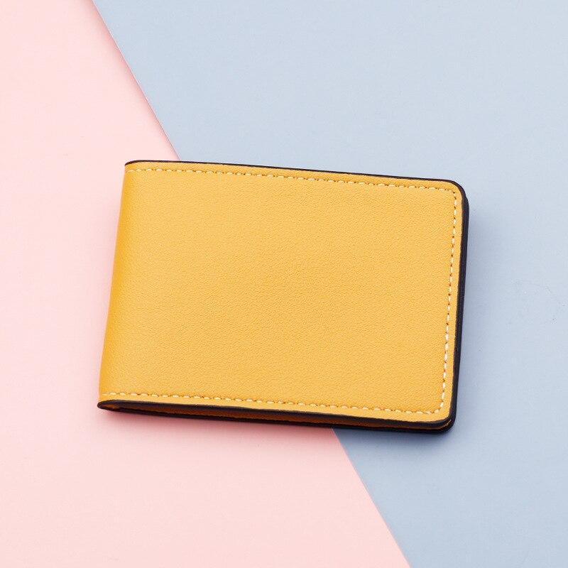 Ultradünner Autodokumente-Ausweishalter für Männer und Frauen, PU-Leder, Kartenhalter, Geldbörse, Brieftasche gelb von Joom DACH