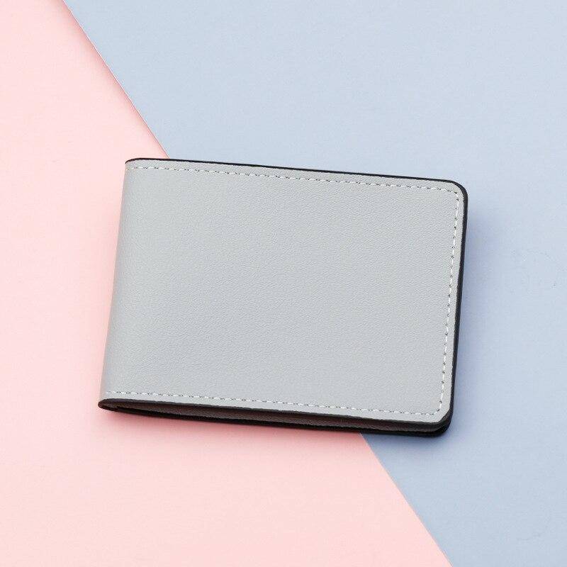 Ultradünner Autodokumente-Ausweishalter für Männer und Frauen, PU-Leder, Kartenhalter, Geldbörse, Brieftasche grau von Joom DACH