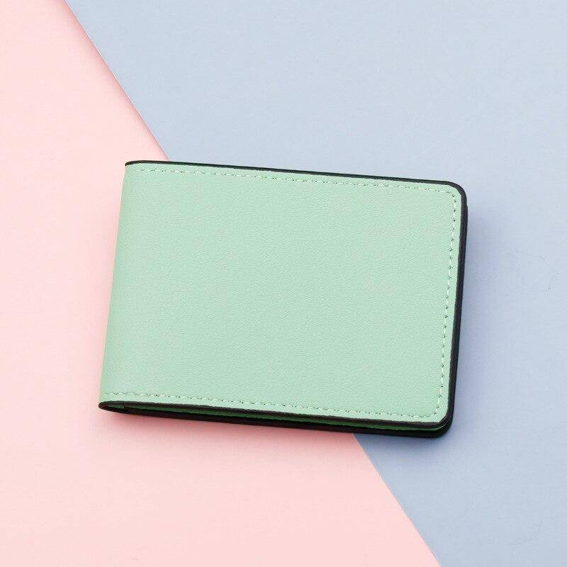 Ultradünner Autodokumente-Ausweishalter für Männer und Frauen, PU-Leder, Kartenhalter, Geldbörse, Brieftasche grün von Joom DACH
