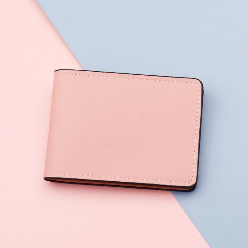 Ultradünner Autodokumente-Ausweishalter für Männer und Frauen, PU-Leder, Kartenhalter, Geldbörse, Brieftasche rosa von Joom DACH