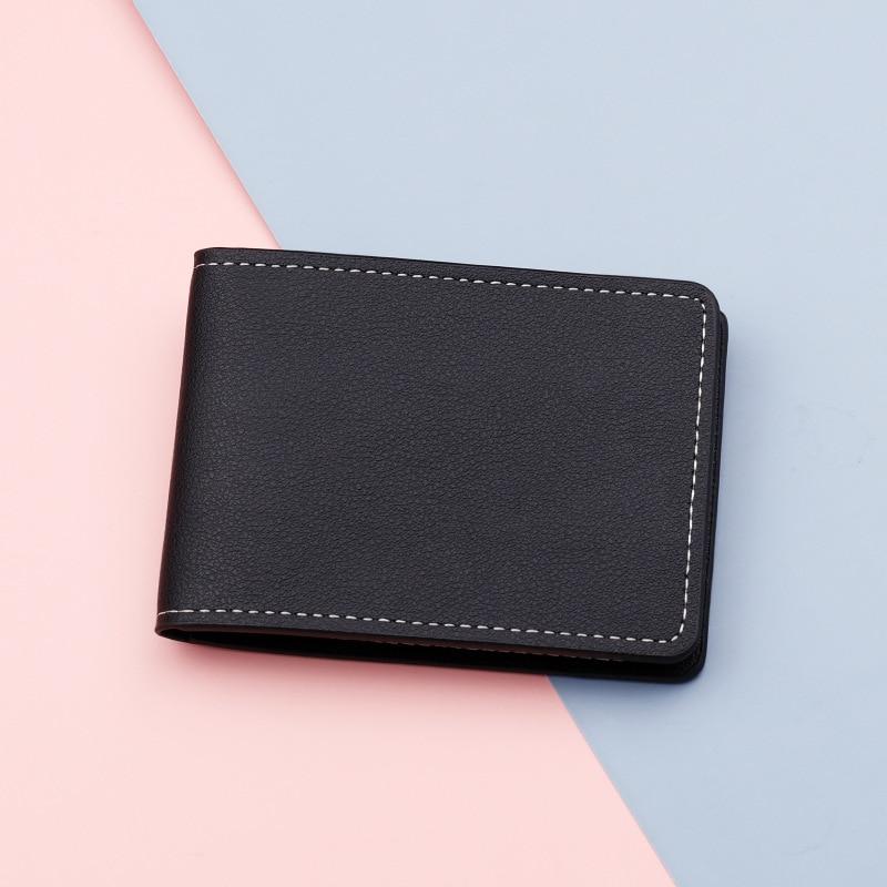 Ultradünner Autodokumente-Ausweishalter für Männer und Frauen, PU-Leder, Kartenhalter, Geldbörse, Brieftasche schwarz von Joom DACH