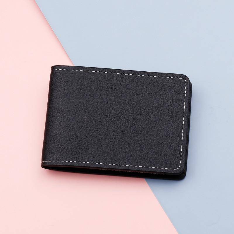 Ultradünner Autodokumente-Ausweishalter für Männer und Frauen, PU-Leder, Kartenhalter, Geldbörse, Brieftasche schwarz von Joom DACH