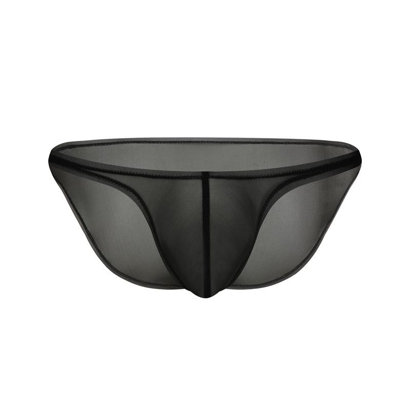 Ultradünner Low-Rise-Slip aus Eisseide für Herren mit U-förmigem Beutel (50 g) XXL schwarz von Joom DACH