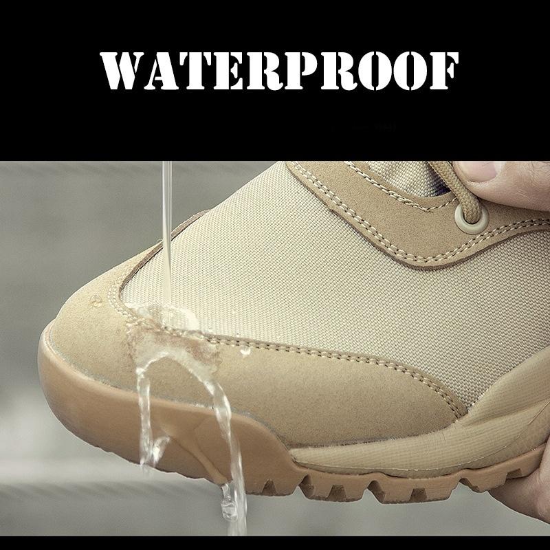 Ultraleichte Special Forces-Stiefel, All-Terrain-Anpassung, Ghost-Kampfstiefel, TEX, atmungsaktive PMC-Wüstenstiefel, Herren-Outdoor-Militärbegeisterte 43 hellbraun von Joom DACH