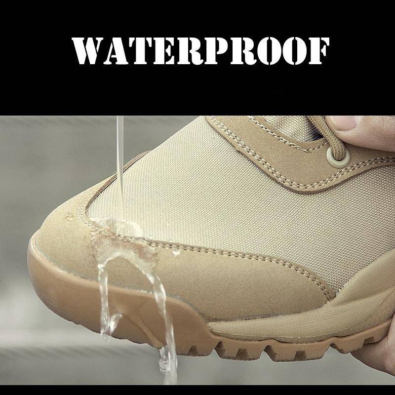 Ultraleichte Special Forces-Stiefel, All-Terrain-Anpassung, Ghost-Kampfstiefel, TEX, atmungsaktive PMC-Wüstenstiefel, Herren-Outdoor-Militärbegeisterte 43 hellbraun von Joom DACH