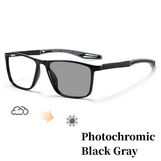 Ultraleichte photochrome Brille für Damen und Herren, Vintage-TR90-Sport-Sonnenbrille mit Farbwechsel, fertige Myopie-Brille von 0 bis -4,0 -1.0 von Joom DACH