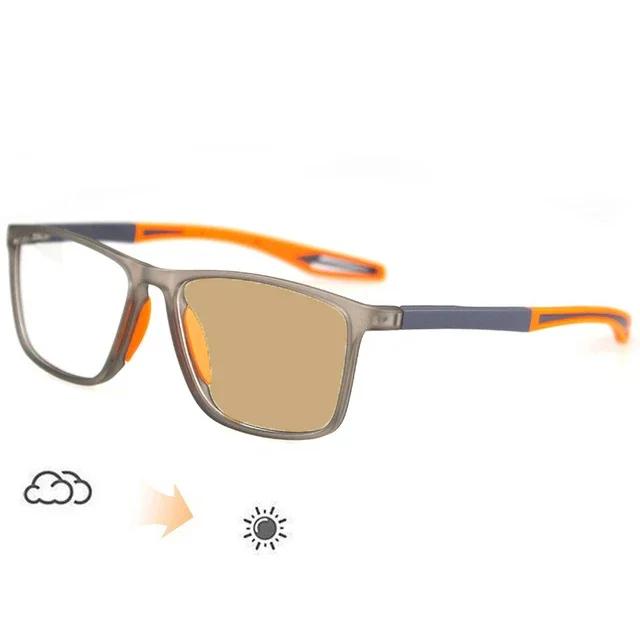 Ultraleichte photochrome Brille für Damen und Herren, Vintage-TR90-Sport-Sonnenbrille mit Farbwechsel, fertige Myopie-Brille von 0 bis -4,0 -1.5 von Joom DACH