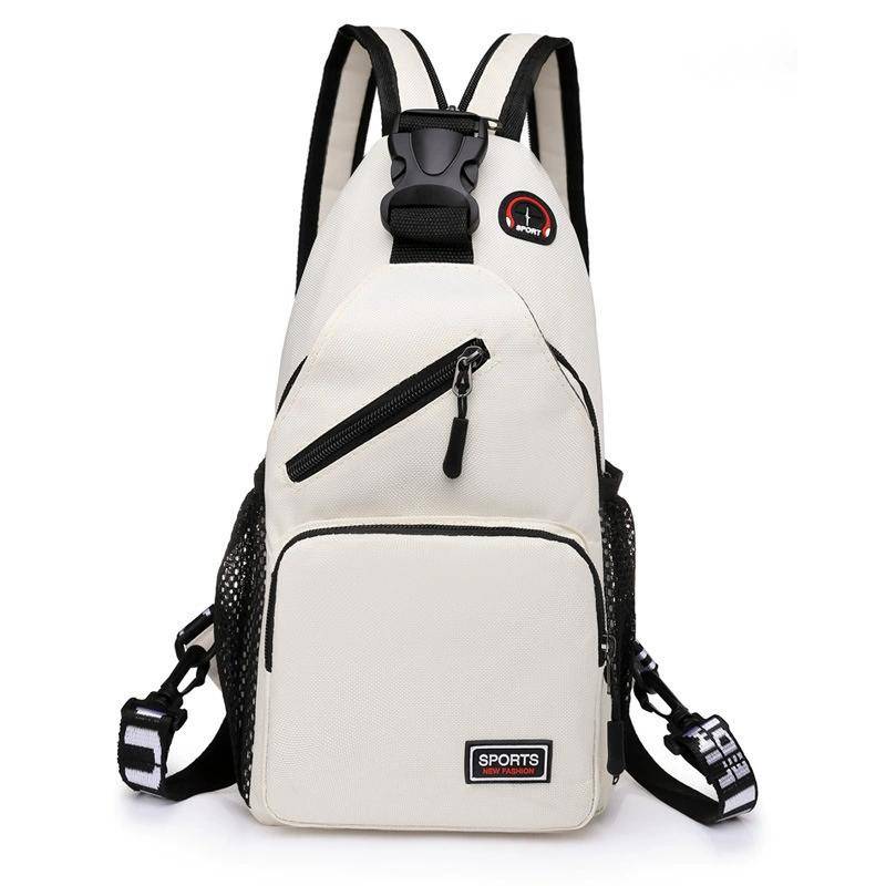Umhängetasche Mann Casual Brust Business Männlich Multifunktionale Frauen Rucksack Radfahren Sport Rucksack Reisepaket weiß von Joom DACH
