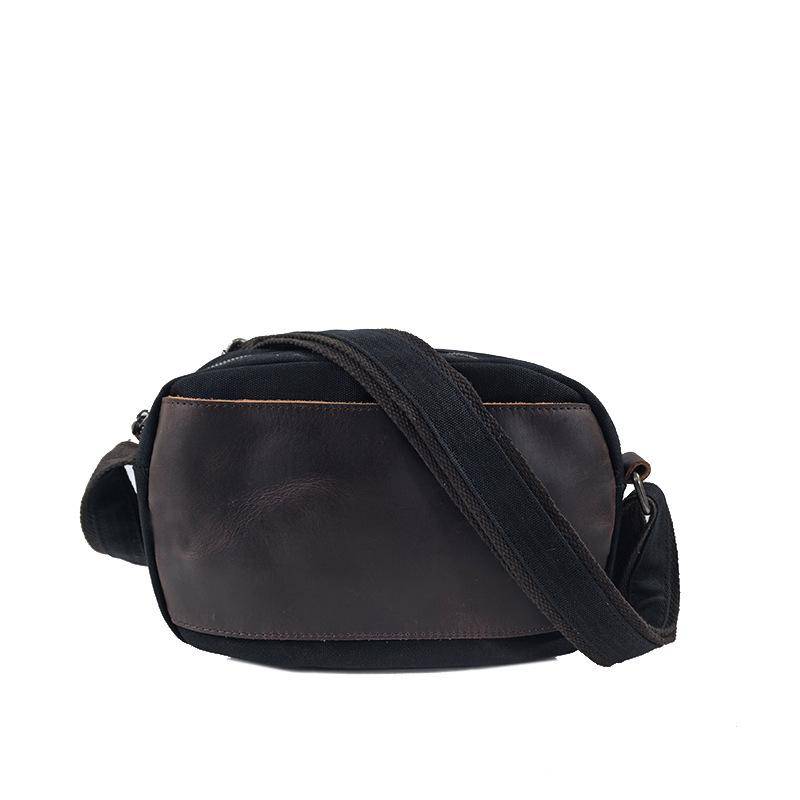 Umhängetasche aus Segeltuch, lässige Umhängetasche für Damen und Herren, Fotografie-Kameratasche 13 inch schwarz von Joom DACH