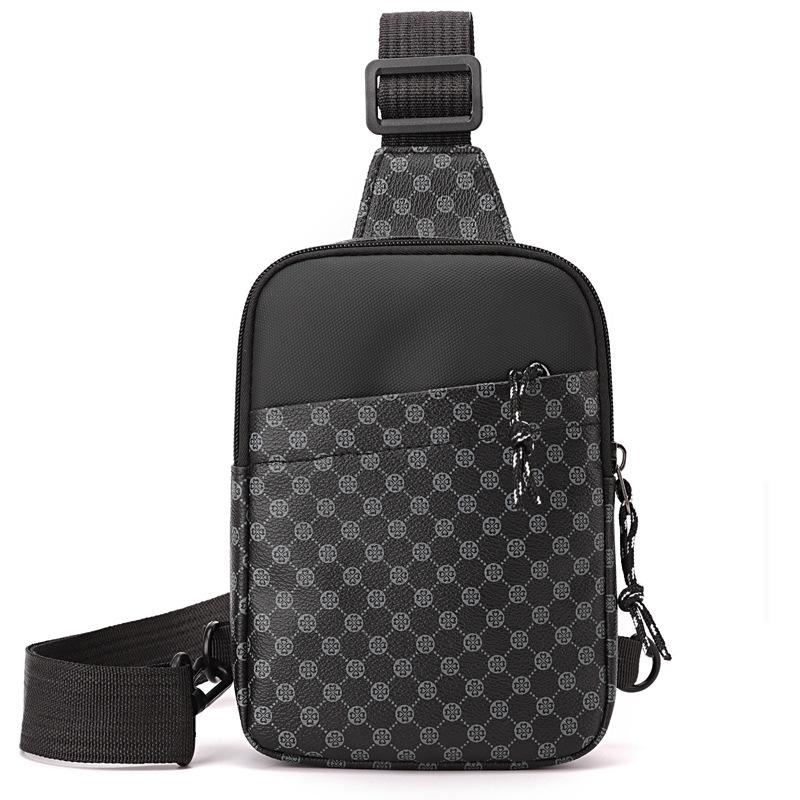 Umhängetasche für Herren mit Print, Schultertasche, Brusttasche für Pendler, für Damen grau von Joom DACH