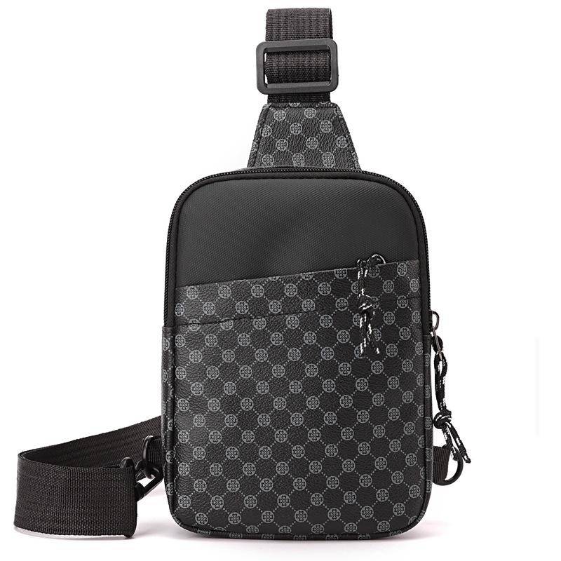 Umhängetasche für Herren mit Print, Schultertasche, Brusttasche für Pendler, für Damen grau von Joom DACH