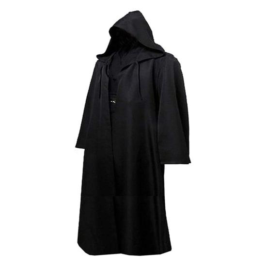 Umhang für Erwachsene mit Kapuze und Hut für Jungen und Mädchen, atmungsaktives Rollenspiel-Kostüm für Halloween, Cosplay, Make-up-Party L schwarz von Joom DACH