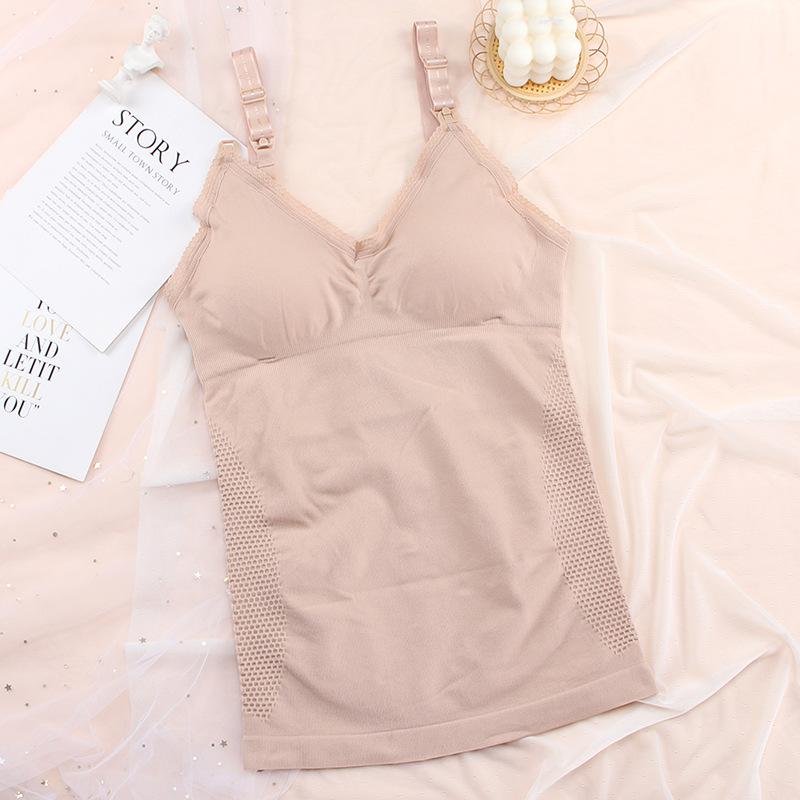 Umstands-Still-Tanktop mit offener Schnalle vorne, lange Hosenträger, große Größe, Stillunterwäsche, freier BH XL von Joom DACH
