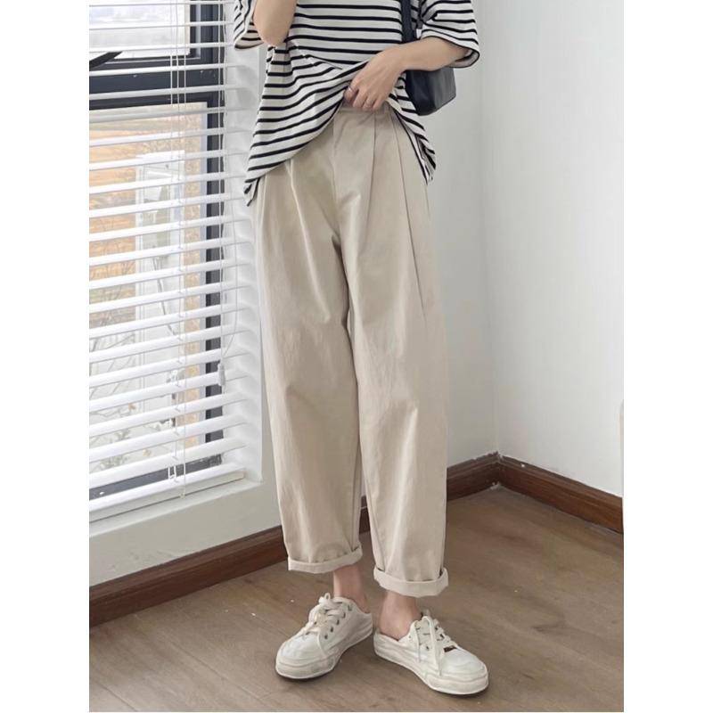 Umstandshose Frühling und Sommer Kleidung Übergröße Bauchstütze Lässig Gerade Weitbeinige Hose L beige von Joom DACH