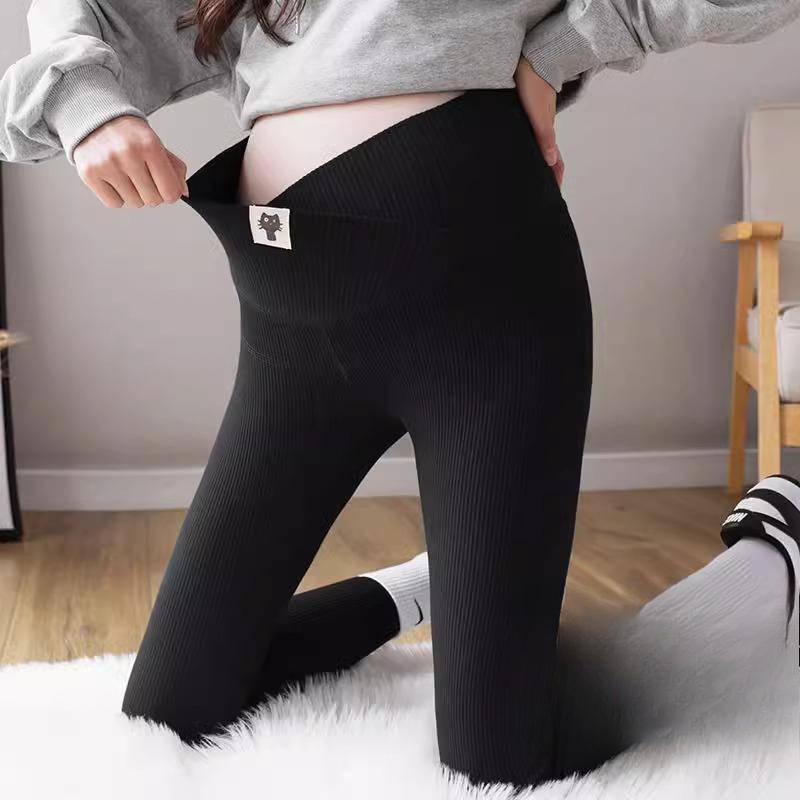 Umstandsleggings Herbst und Winter Samt Winter Umstandshose Neu Oberbekleidung Verdickte Baumwollhose L von Joom DACH