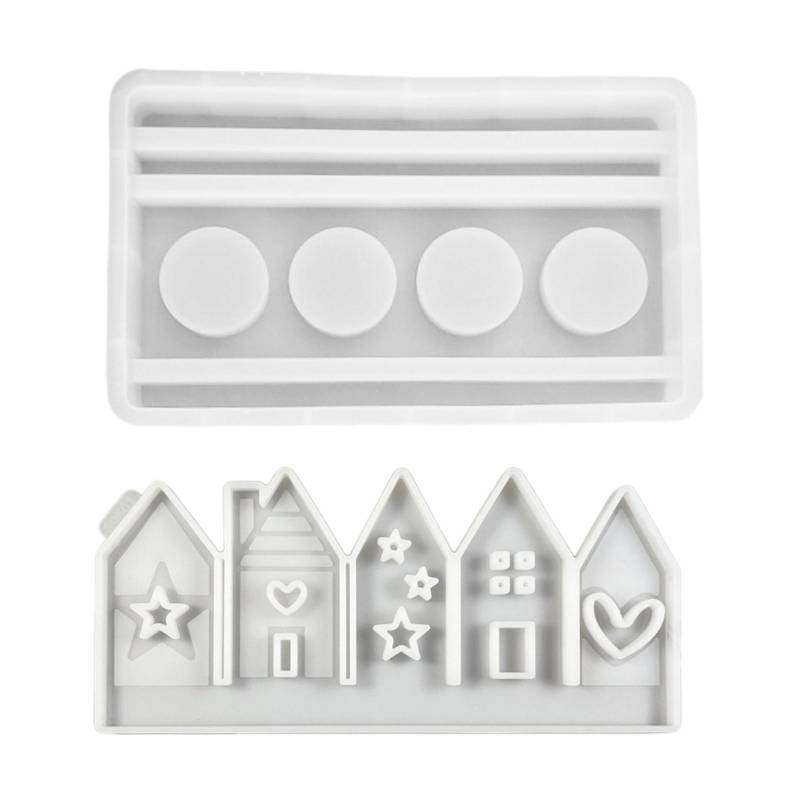 Einzigartige Hausdekorationen Bastelform Multifunktionale Hausförmige Kerzen- und Seifen-Resin-Formen für Künstlerische Kreation von Joom DACH
