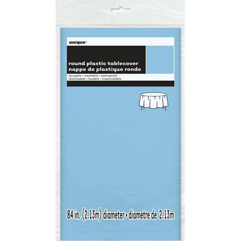 Unique Party Plastik Runde Party-Tischdecke One Size powder blue von Joom DACH