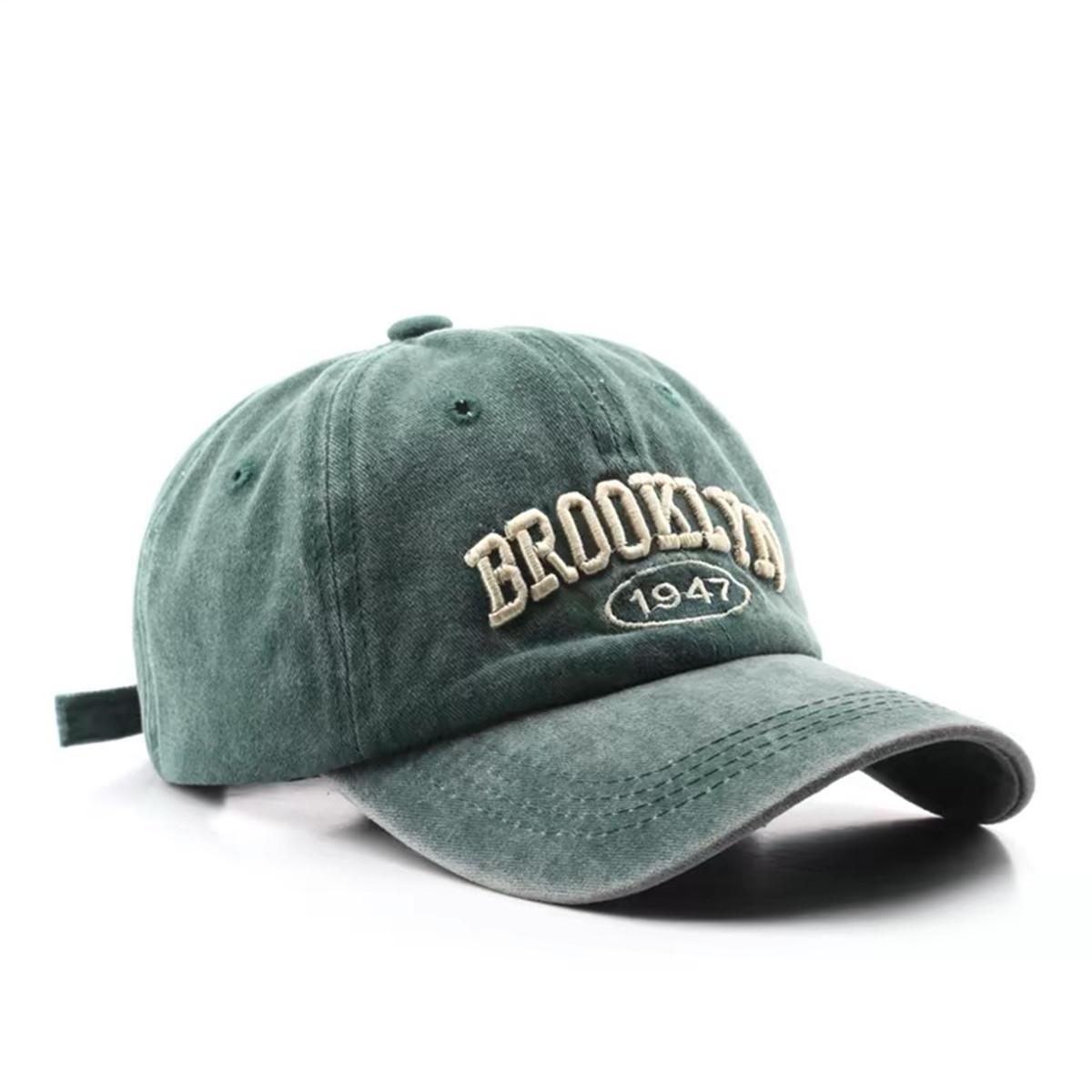 Unisex Baseballkappe mit Buchstabenstickerei, gewaschen, verstellbar, Baumwolle, für Herren und Damen, Sonnenschutzhüte für draußen, Freizeit, Trucker-Mütze, Fahrmütze von Joom DACH