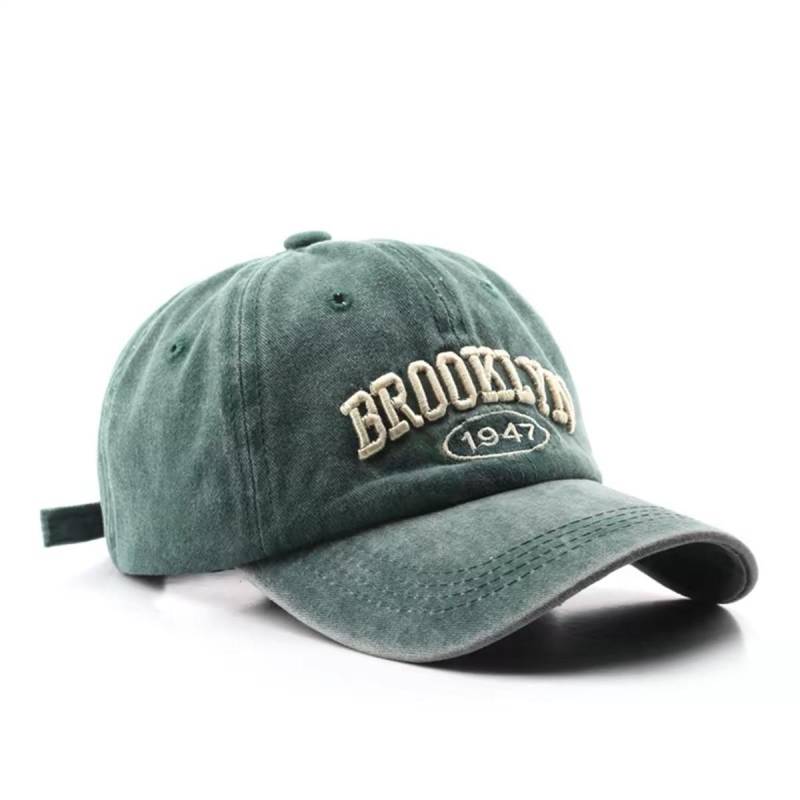 Unisex Baseballkappe mit Buchstabenstickerei, gewaschen, verstellbar, Baumwolle, für Herren und Damen, Sonnenschutzhüte für draußen, Freizeit, Trucker-Mütze, Fahrmütze von Joom DACH