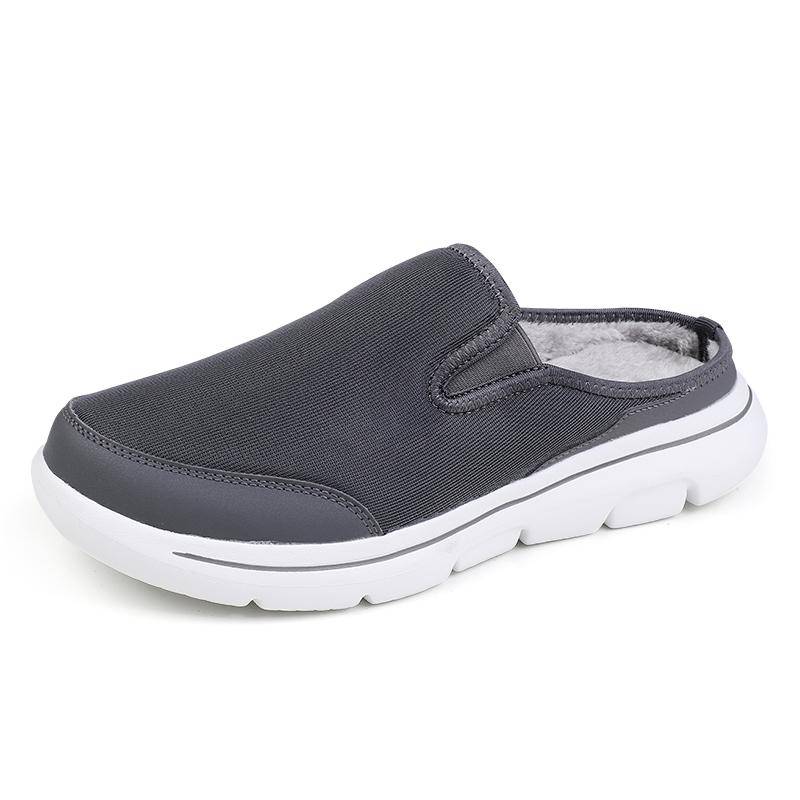 Unisex Baumwolle Hausschuhe Winter Indoor Anti-glatte Samt Warme Weibliche Baumwolle Hausschuhe Herren Hausschuhe 41 dunkelgraue von Joom DACH