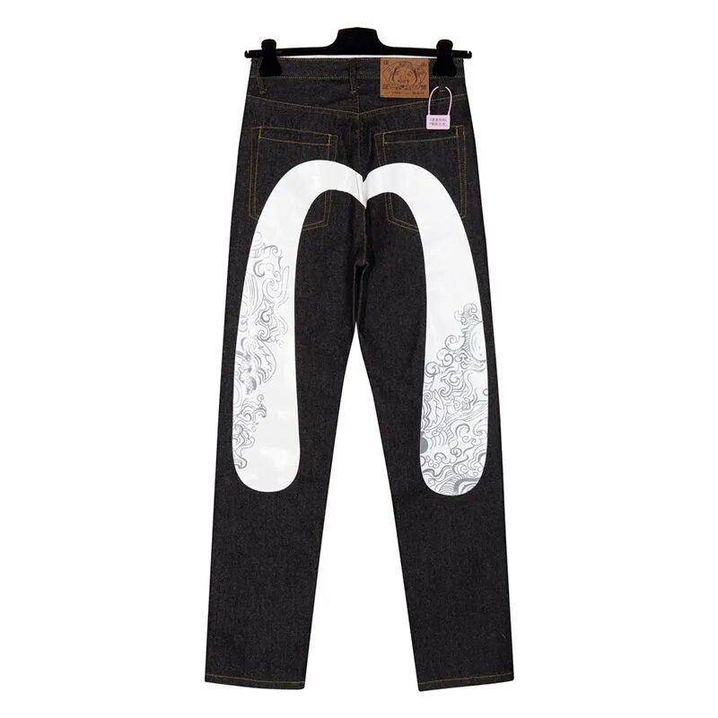 Unisex Bestickte Jeans Damen Gothic Y2K Retro Streetwear Herren Cargo Punk Vintage Kpop Wide Leg Denim Panrts Hosen XL von Joom DACH