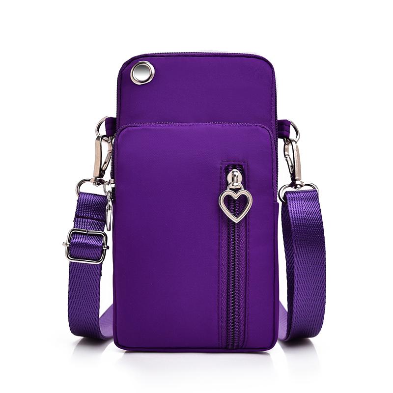 Unisex Damen Herren Umhängetasche, wasserdichte Tasche, Handy, Bargeld, Mini, kleine Tasche, lässige Umhängetasche violett von Joom DACH
